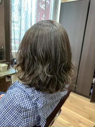 ミディアム カラー 髪質改善🩵艶髪 ストレート🩵山口のヘアスタイル