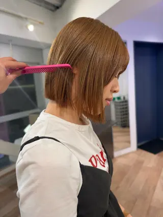ショート カラー ベージュ/ヘアセット 🎀Kanoのヘアスタイル