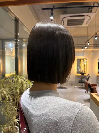 ミディアム 🌿ボブ/美髪矯正/ 透明感カラー/ルキのヘアスタイル