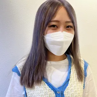 ロング カラー パーマ ヘアアレンジ メンズ アイブロウ nishi fuyumiのヘアスタイル
