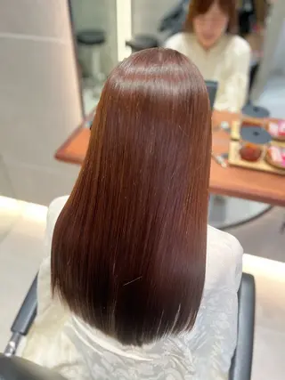 セミロング 海老名パーマモデル くによしのヘアスタイル