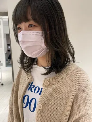 セミロング ボブ・韓国ヘア特化 美容師💕織茂ひかりのヘアスタイル
