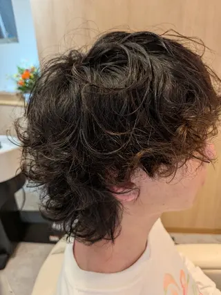 パーマ メンズ 長谷川 誠志のヘアスタイル