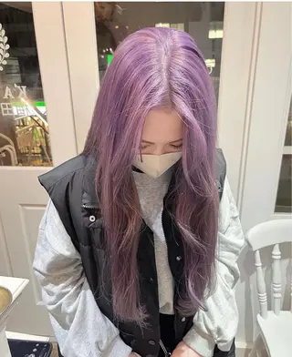ロング カラー 𝗺𝗶𝗸𝘂♡ 似合わせ🎀のヘアスタイル