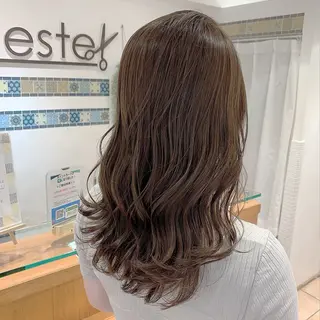 セミロング ✨縮毛矯正✨ 知念あたるのヘアスタイル