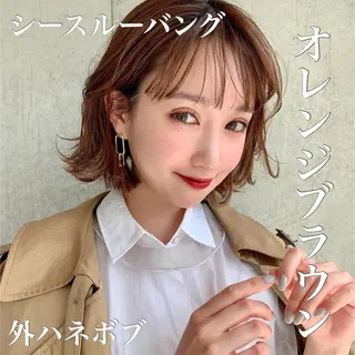 ミディアム カラー 透明感カラー/ レイヤー　YUKAのヘアスタイル