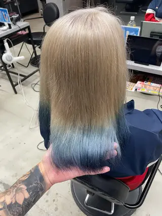 セミロング カラー LUXBE LUCE 愁のヘアスタイル