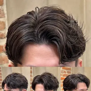 ショート パーマ メンズ トミモト アユムのヘアスタイル