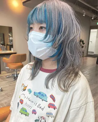 ミディアム カラー パーマ 🐶 アヤカのヘアスタイル