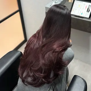 ロング カラー 髪質改善Ⅰ透明感 艶カラーⅠたつやのヘアスタイル