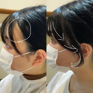 ミディアム ヘアアレンジ チヒョ🦋 韓国hair🇰🇷のヘアスタイル
