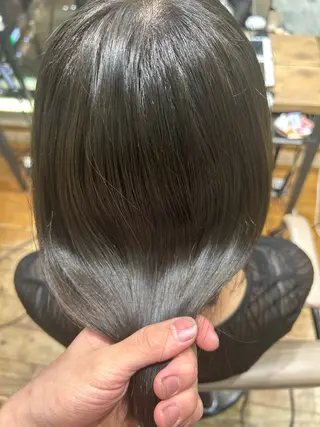 ミディアム カラー 透明感カラー 大工廻あすやのヘアスタイル