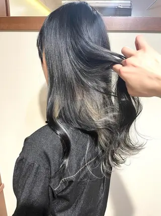 セミロング カラー 羽田翔大/ブリーチ/ レイヤー/店長のヘアスタイル