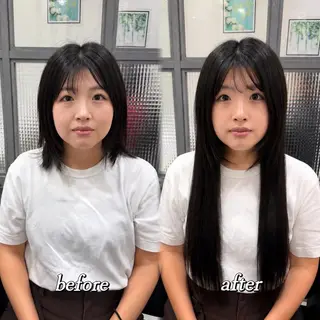 ロング カラー 🦋REISA🦋 エクステ×ハイトーンのヘアスタイル