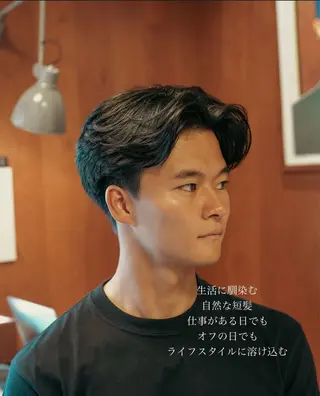 パーマ メンズ メンズショート タチカワユウキのヘアスタイル