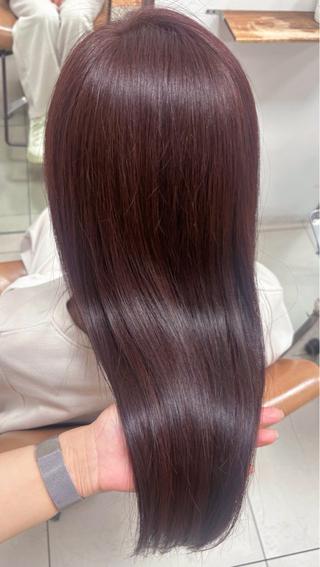 セミロング カラー 頭皮×髪質改善 透明感カラー💎中村のヘアスタイル