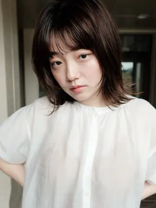 ミディアム カラー kaito /都立大学herのヘアスタイル