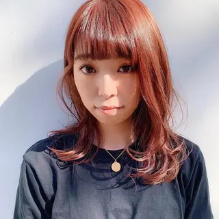 ミディアム カラー 中川 竜誠のヘアスタイル