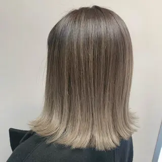 ミディアム ヘアアレンジ 松井那津子 /ハイライトブリーチのヘアスタイル