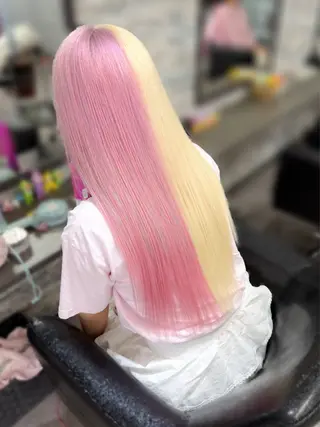 ロング カラー ハイトーンエクステ 🎩カズキ🎩のヘアスタイル