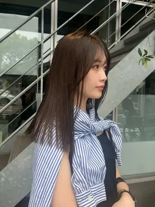 ミディアム イケハラ ナナミのヘアスタイル
