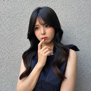 ロング 🖤韓国風カラー🩷 /ツヤ髪✨️はるかのヘアスタイル