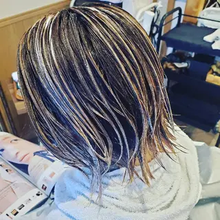ミディアム カラー spa hair ark 富井直美のヘアスタイル