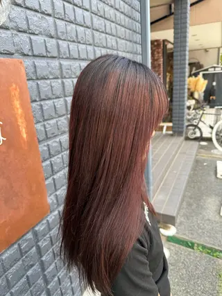 ロング カラー 田中 叶夢のヘアスタイル
