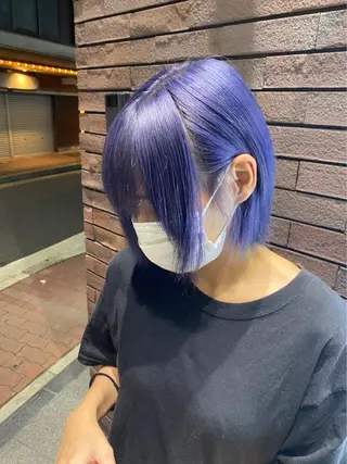 カラー white.梅田 デザインカラー🦄のヘアスタイル