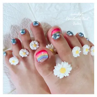 ミディアム ネイル 🐾enen style 🐾のネイルデザイン