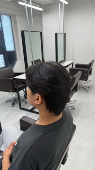 ミディアム パーマ ヘアアレンジ メンズ メンズパーマ特化/ ウルフ/AOTOのヘアスタイル