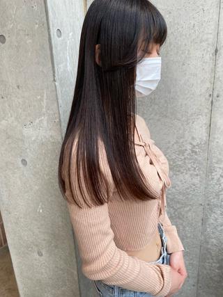 ロング カラー Saki/レイヤー/ 柔色カラー/顔まわりのヘアスタイル