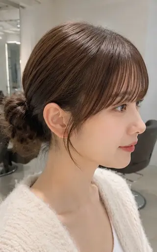 中津No.1髪質改善 店長✨透ける暗髪のヘアスタイル