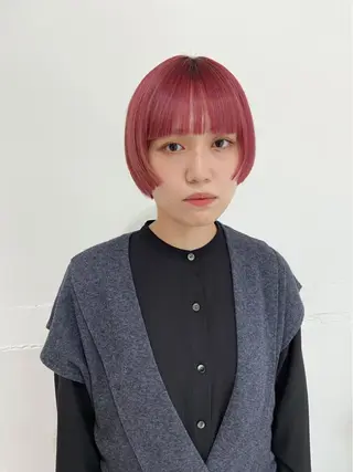 ショート カラー 茉樹@pullnoc /新宿/ボブ/モードのヘアスタイル