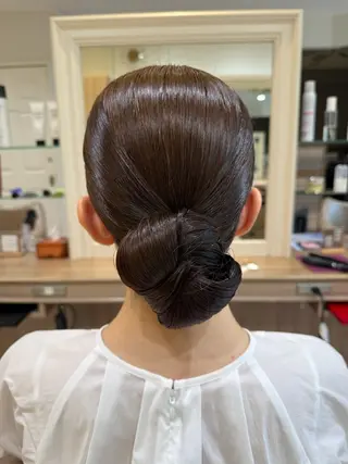 セミロング ヘアアレンジ 韓国ヘアメイク🎀/ 縮毛矯正✨山本媛香のヘアスタイル