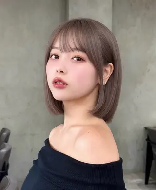 ショート カラー ボブ×透明感カラー 🪽/池袋/優愛🎀のヘアスタイル