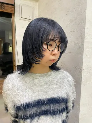 ミディアム カラー 武田 和子のヘアスタイル