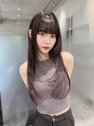 ロング 表参道レイヤーカット 髪質改善山岸季生のヘアスタイル