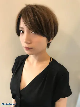 ショート 縮毛矯正/ 髪質改善 /ショート 圍 崇行のヘアスタイル