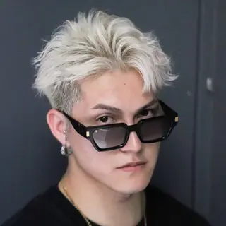 ショート カラー パーマ メンズ 🔥メンズ極🔥韓国 シャドウ/波巻き柿崎のヘアスタイル
