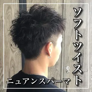 ショート カラー パーマ メンズ 和田  魁【トップ スタイリスト】のヘアスタイル