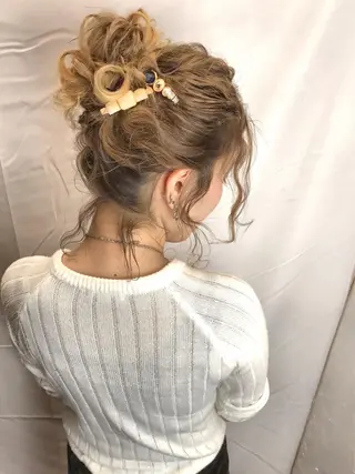 セミロング ヘアアレンジ TAKAHASHI LEAPSのヘアスタイル