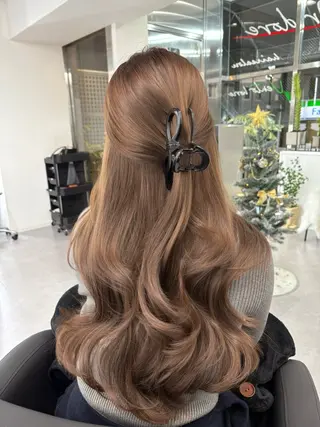ロング カラー Ardore 韓国風カラー大阪のヘアスタイル