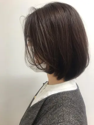 ミディアム 店長福島成美/髪質 改善縮毛矯正/カラーのヘアスタイル