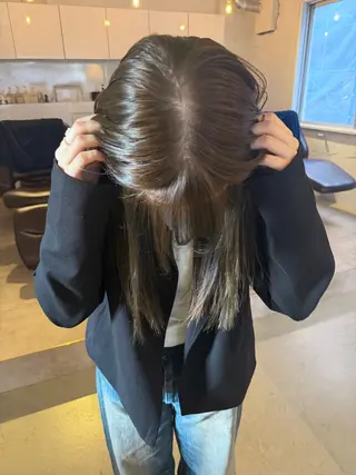 ロング カラー 落合希 Olivebeigeのヘアスタイル
