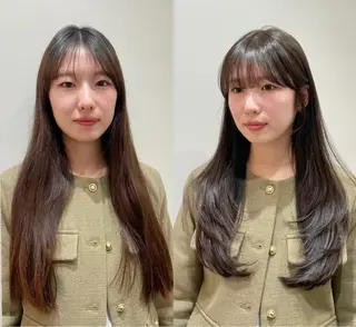 ロング ❤︎︎韓国ヘア❤︎︎ 𝑺𝒉𝒊𝒉𝒐のヘアスタイル