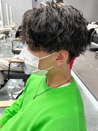 パーマ メンズ 松戸レイヤーカット 塚原悠斗のヘアスタイル
