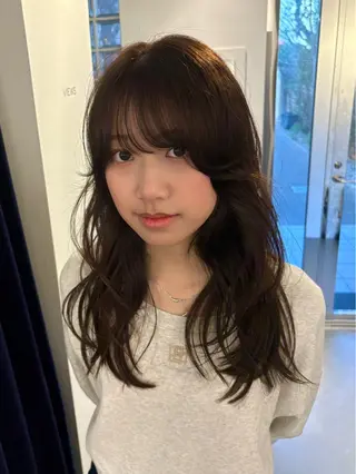 セミロング カラー 村田 りょうやのヘアスタイル