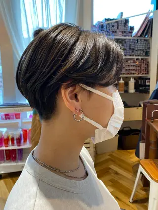 ショート カラー パーマ 美髪改善・レイヤー tadasuke⭐️のヘアスタイル