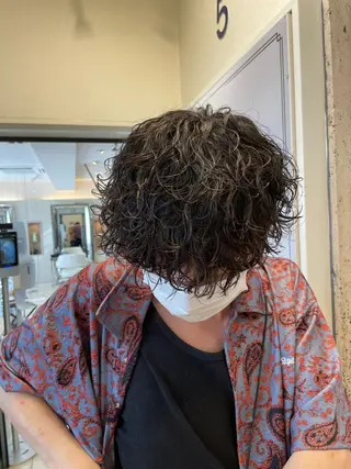 ショート パーマ メンズ メンズパーマ特化 【八王子】鈴木 惟人のヘアスタイル